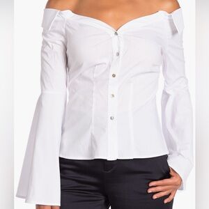 Likely White Off-Shoulder Blouse